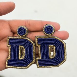 Beautiful D shape Beaded Earrings