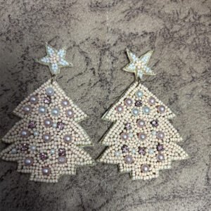 Christmas Tree 🎄 Beaded Earrings for classy look
