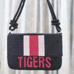 Tiger Beaded Bags With Straps