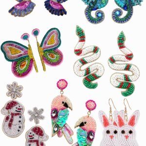 Beaded Gameday, Birds and Animals Earrings