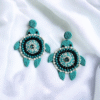 Tortoise shaped beaded earring